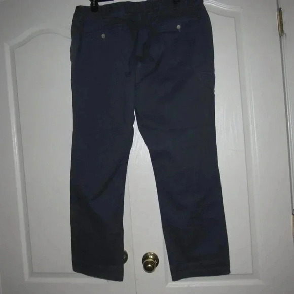 DULUTH Trading Company Flex Ballroom Relaxed Fit Khaki Blue Work Pants Size 40 - Picture 4 of 5